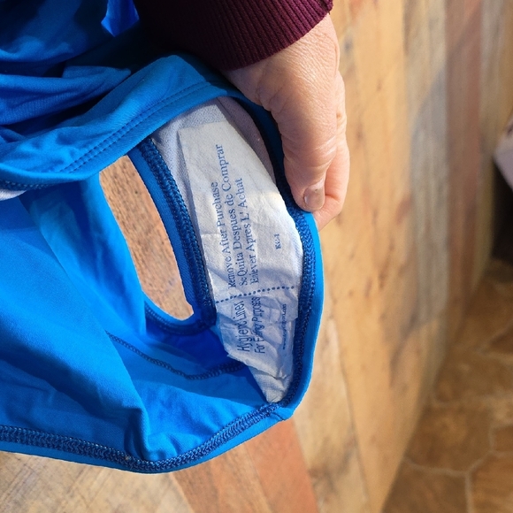 LA BLANCA Blue One Piece Swimsuit Adjustable Straps - Picture 10 of 10